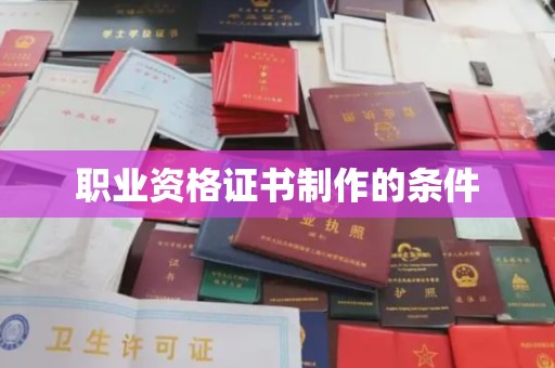 新田职业资格证书制作的条件