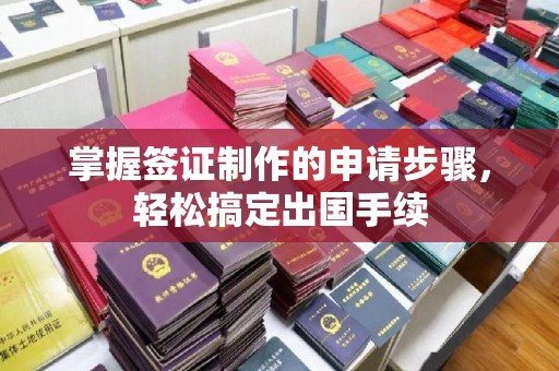 新田掌握签证制作的申请步骤，轻松搞定出国手续