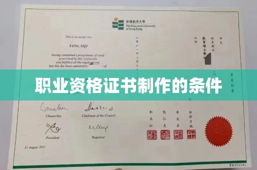 新田职业资格证书制作的条件