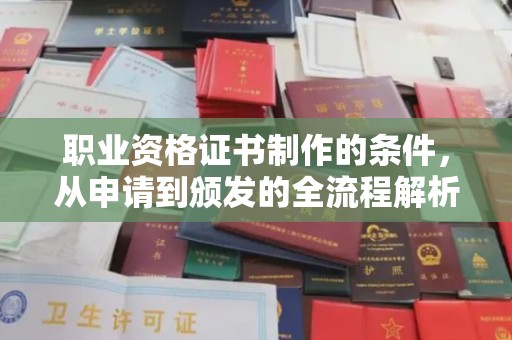 新田职业资格证书制作的条件，从申请到颁发的全流程解析