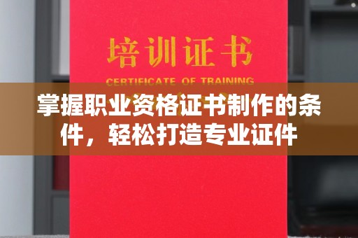 新田掌握职业资格证书制作的条件，轻松打造专业证件